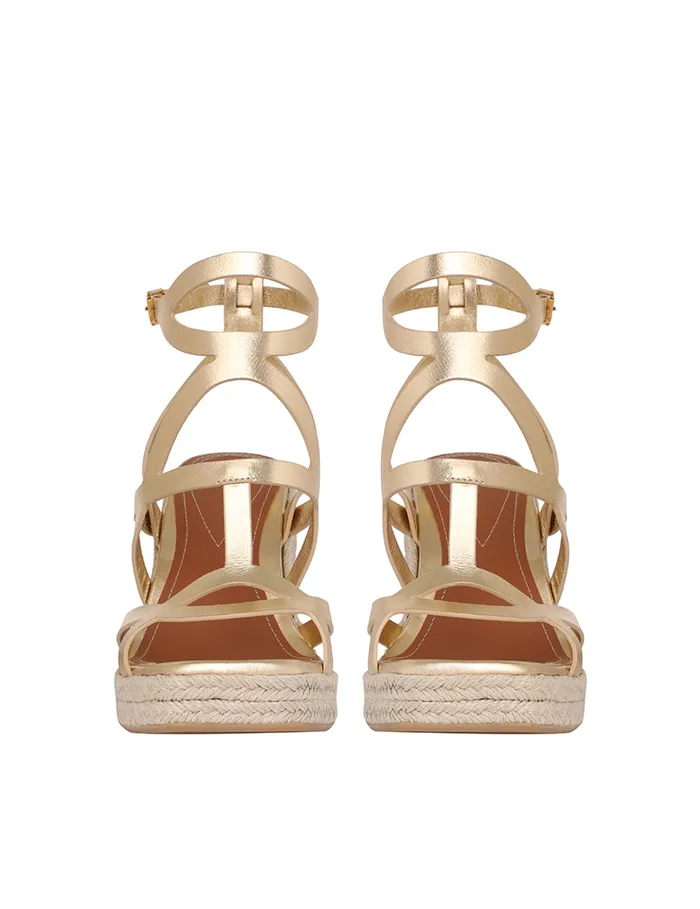 Women Zimmermann Heeled Sandals Bay Espadrilles 110 Gold