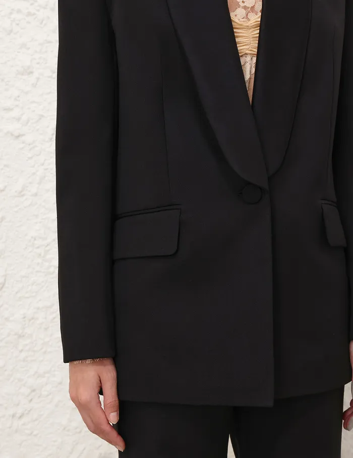 Women Zimmermann Jackets and Coats Illustration Shawl Tux Jacket Black