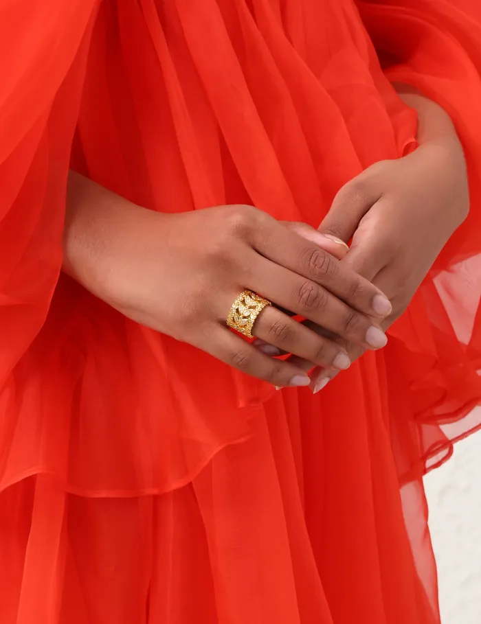 Women Zimmermann Jewellery Laurel Band Ring Gold