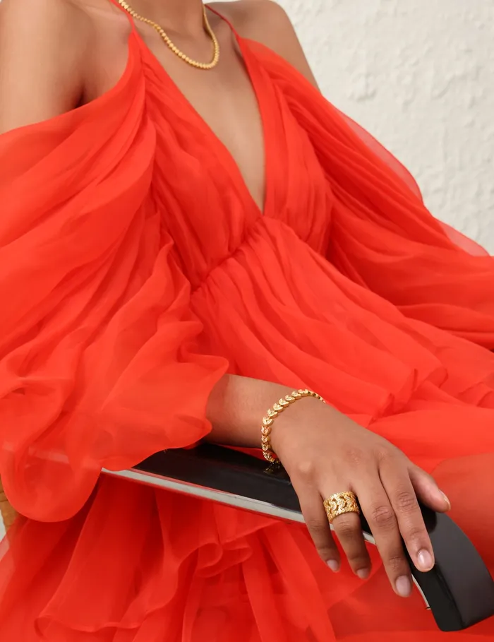 Women Zimmermann Jewellery Laurel Band Ring Gold