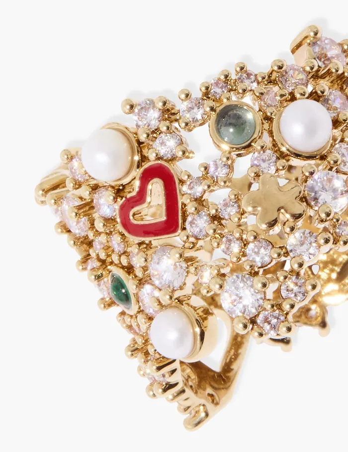 Women Zimmermann Jewellery Nova Band Ring Gold