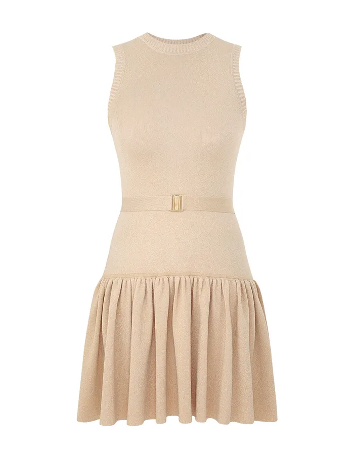 Women Zimmermann Knitwear Acacia Metallic Mini Dress Creamgold