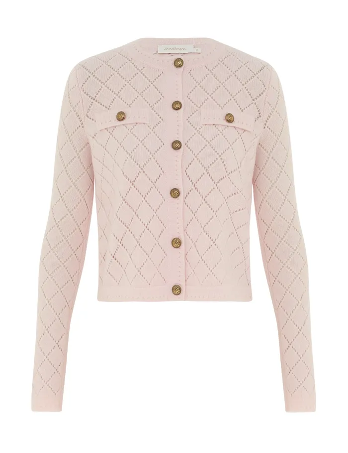 Women Zimmermann Knitwear Illustration Pointelle Top Blush