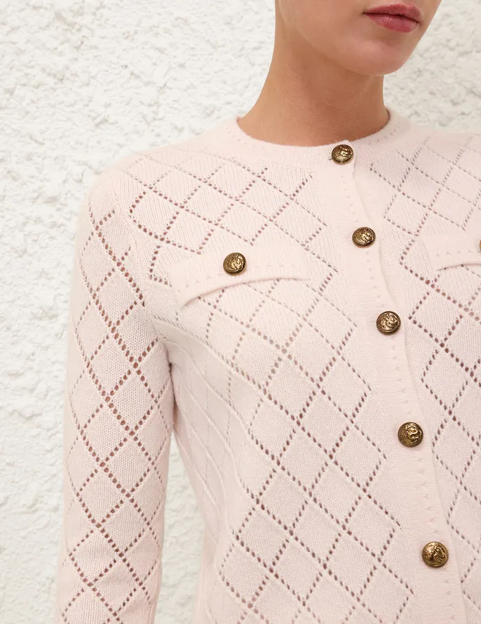 Women Zimmermann Knitwear Illustration Pointelle Top Blush