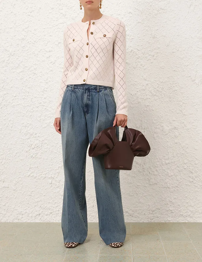 Women Zimmermann Knitwear Illustration Pointelle Top Blush