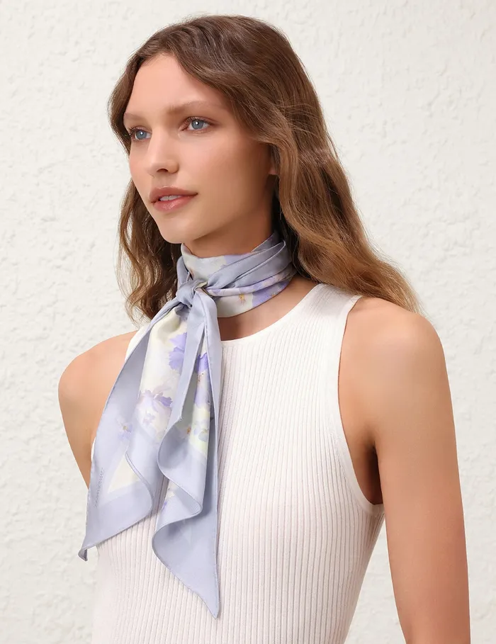 Women Zimmermann Scarves Printed Silk Neckscarf Leila Floral