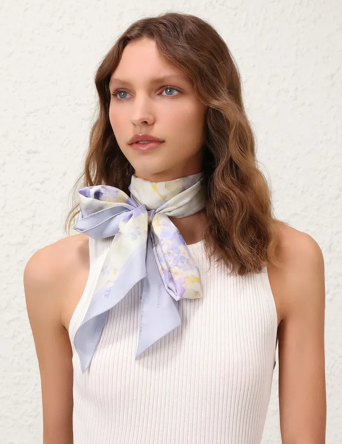 Women Zimmermann Scarves Printed Silk Neckscarf Leila Floral