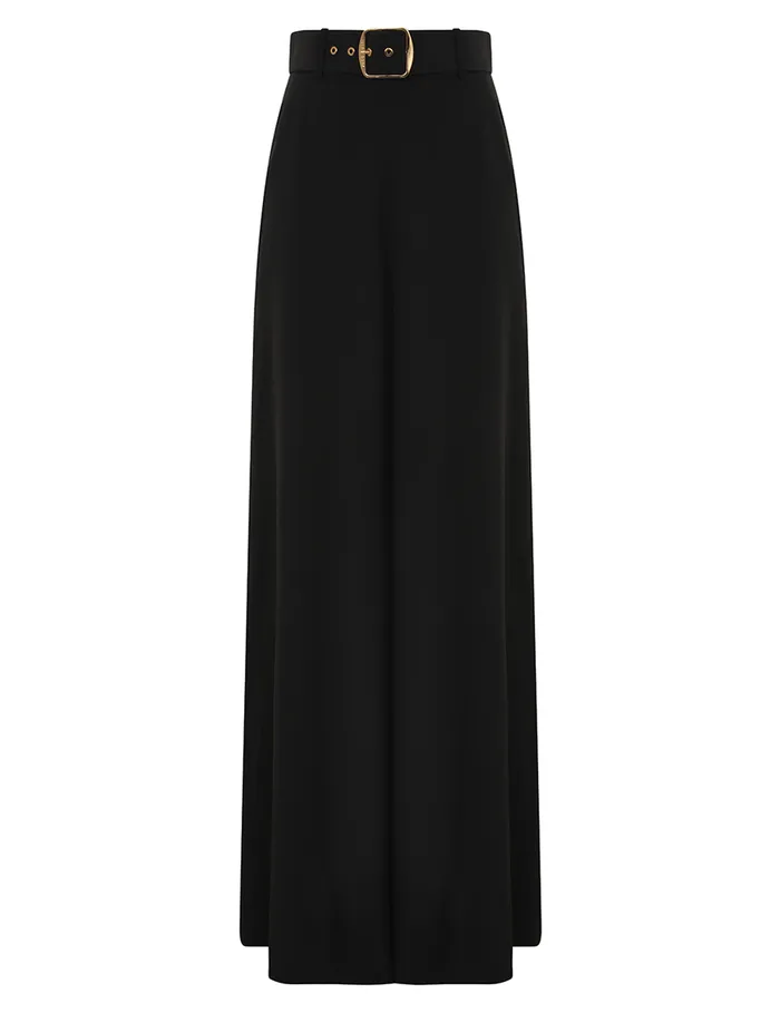 Women Zimmermann Shorts and Pants Belted Wide Leg Pant Black