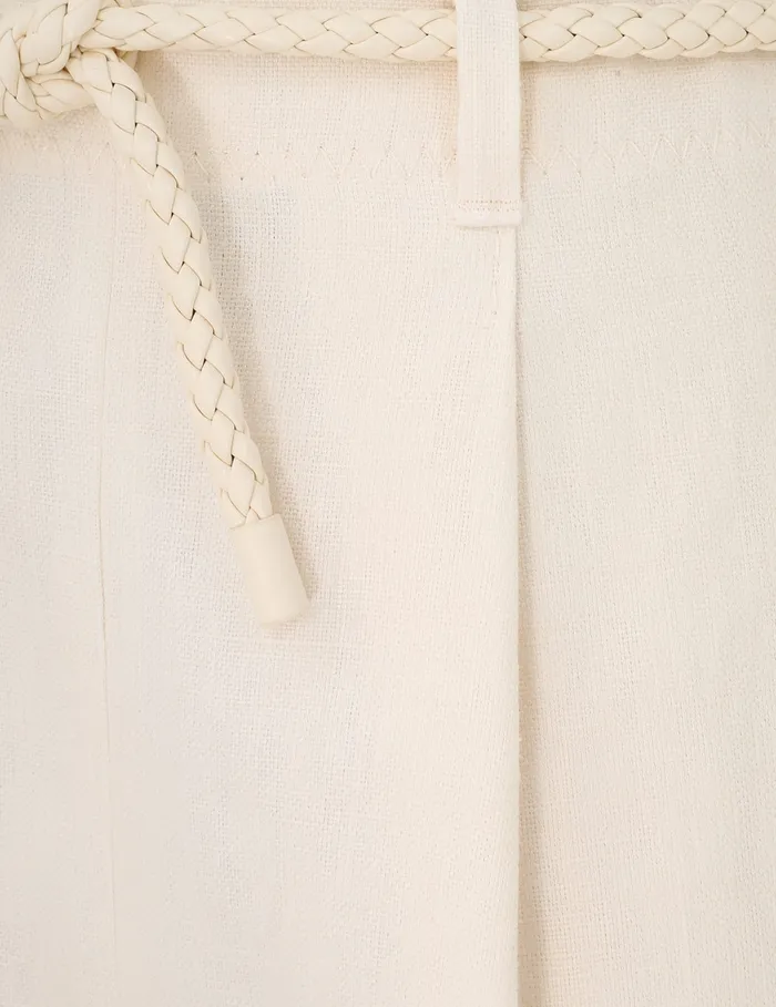 Women Zimmermann Shorts and Pants Crush Linen Tuck Short Cream