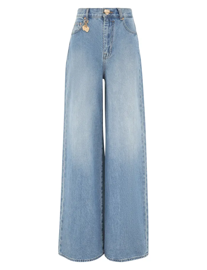 Women Zimmermann Shorts and Pants Crush Straight Jean Blue Moon