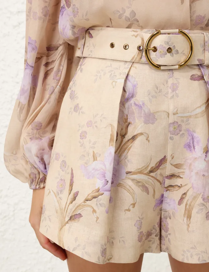 Women Zimmermann Shorts and Pants Eden Tuck Short Natural Iris
