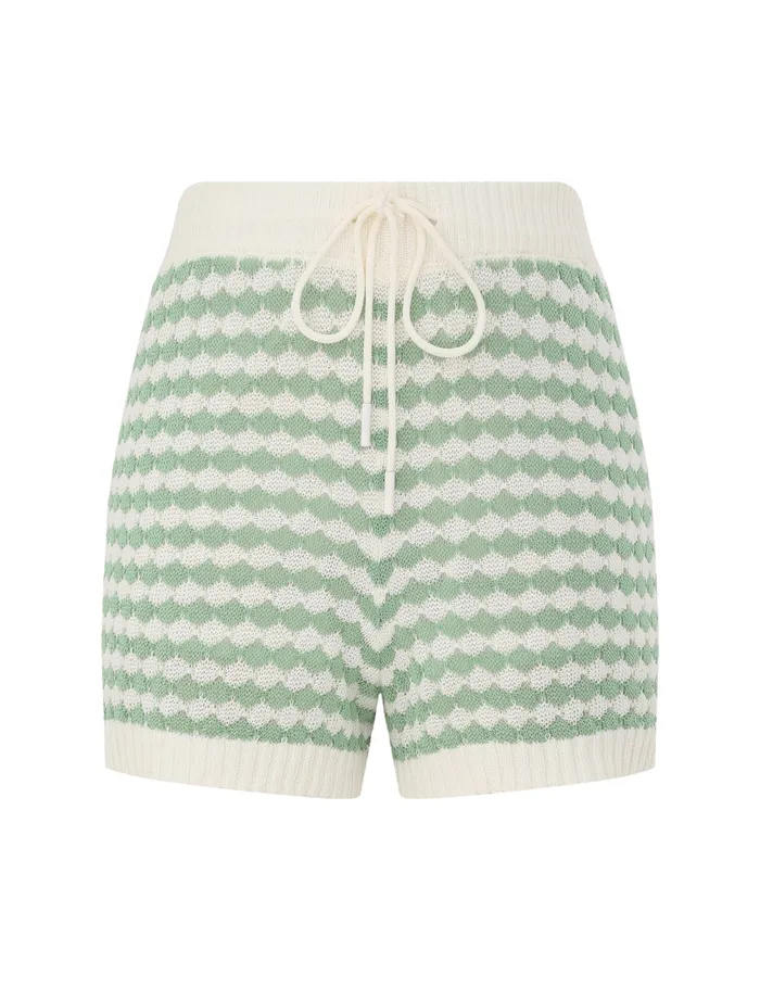 Women Zimmermann Shorts and Pants Everley Scallop Knit Short Greencream