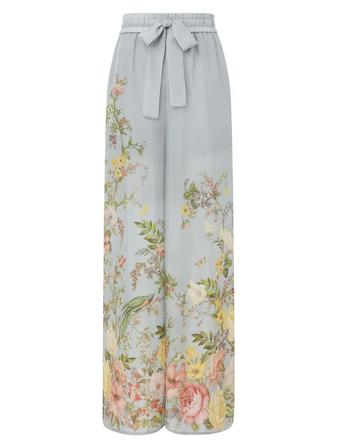 Women Zimmermann Shorts and Pants Waverly Relaxed Pant Blue Floral