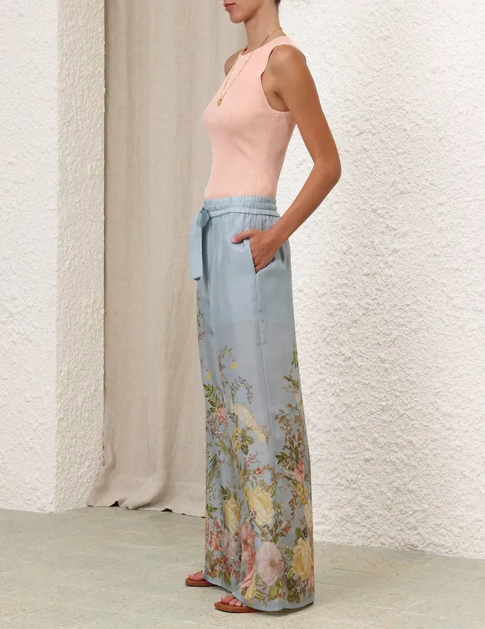Women Zimmermann Shorts and Pants Waverly Relaxed Pant Blue Floral