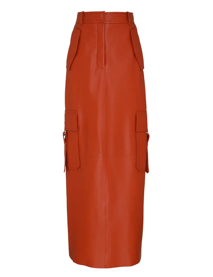 Women Zimmermann Skirts Illustration Leather Skirt Spice