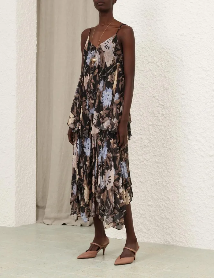 Women Zimmermann Tops Eden Handkerchief Top Black Inca Lily