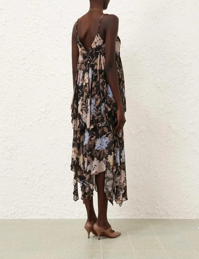 Women Zimmermann Tops Eden Handkerchief Top Black Inca Lily