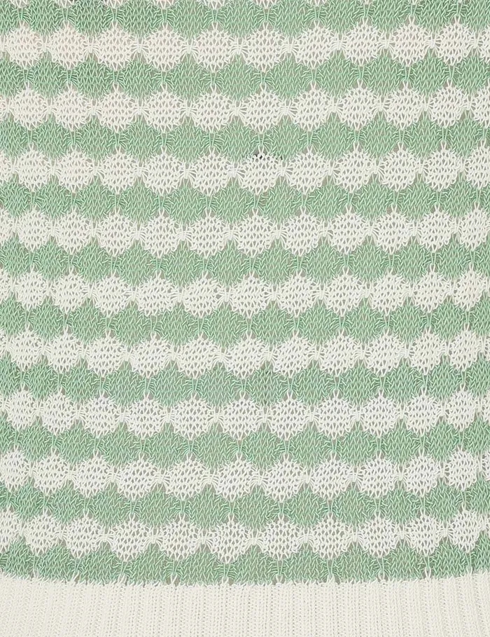 Women Zimmermann Tops Everley Scallop Knit Polo Tee Greencream