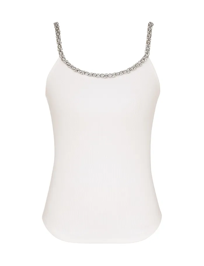 Women Zimmermann Tops Illustration Embellished Tank Ivory