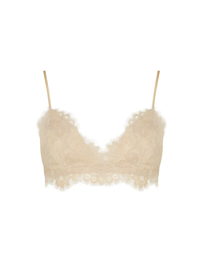 Women Zimmermann Tops Illustration Lace Bralette Cream