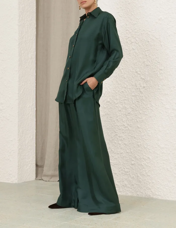 Women Zimmermann Tops Pavilion Relaxed Shirt Pine