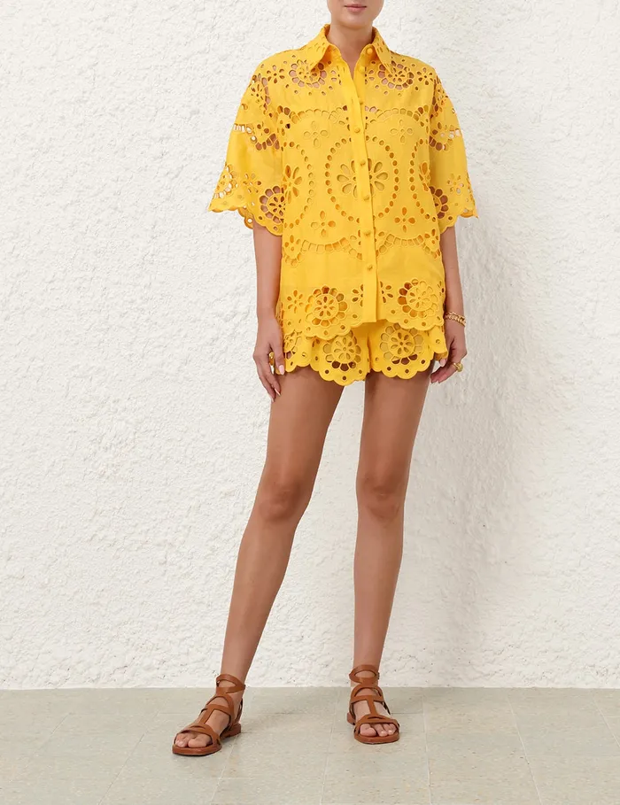 Women Zimmermann Tops Pop Embroidered Shirt Mango