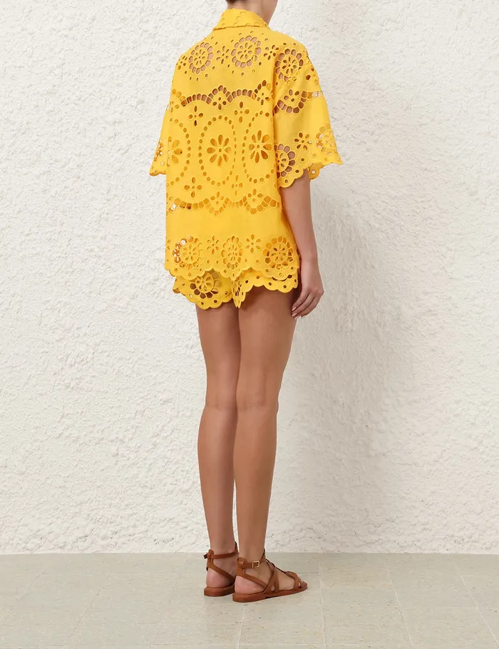 Women Zimmermann Tops Pop Embroidered Shirt Mango