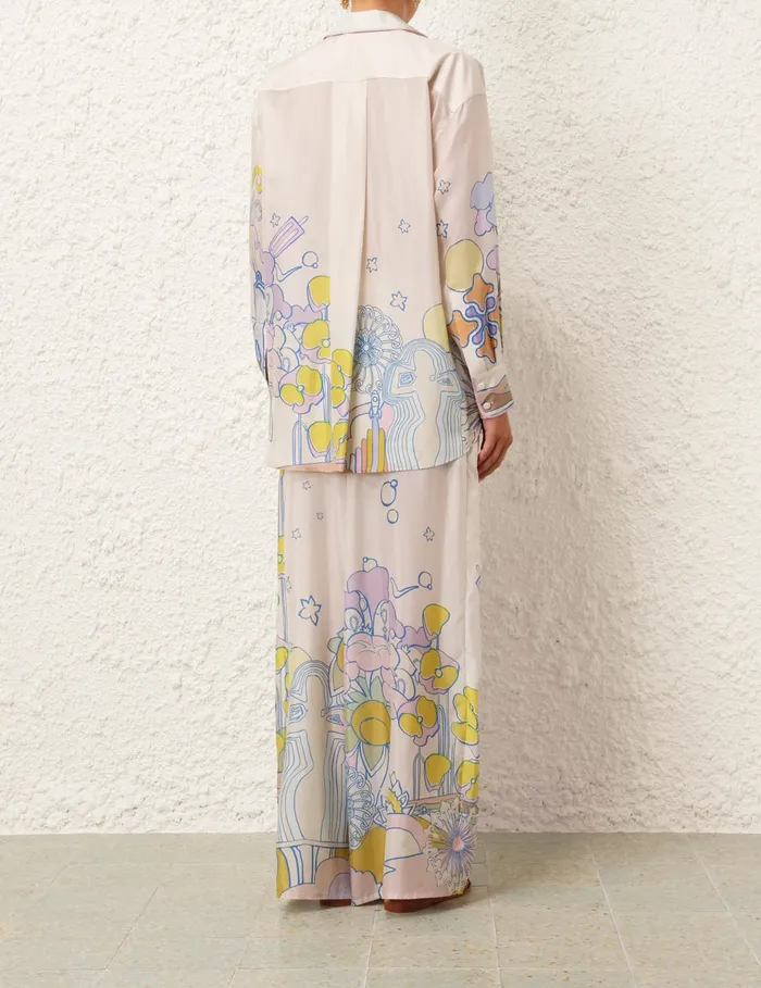 Women Zimmermann Tops Pop Relaxed Shirt Watercolour Multi