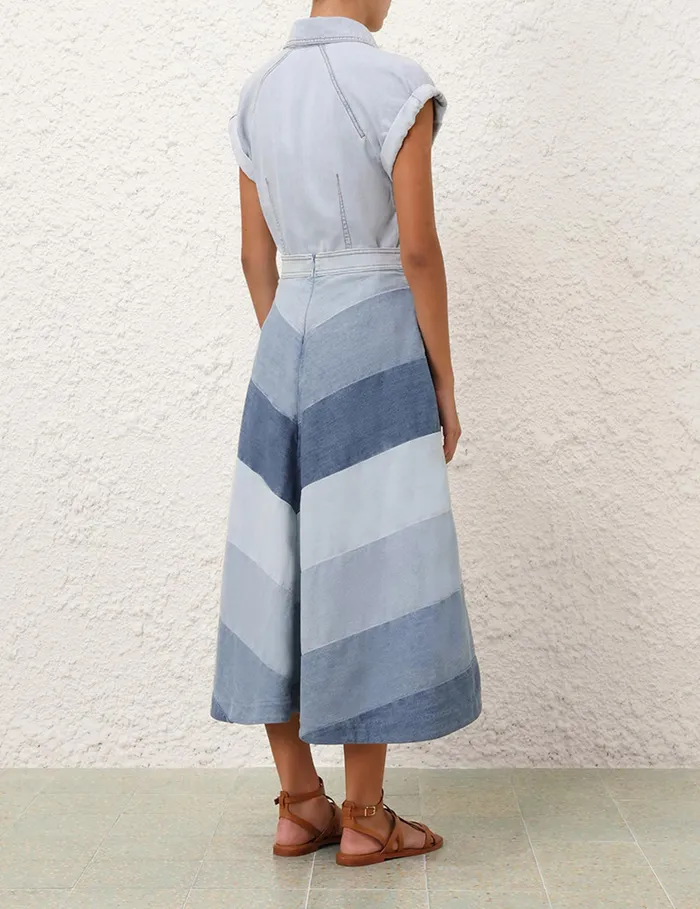 Women Zimmermann Tops Tallow Denim Blouse Seaside