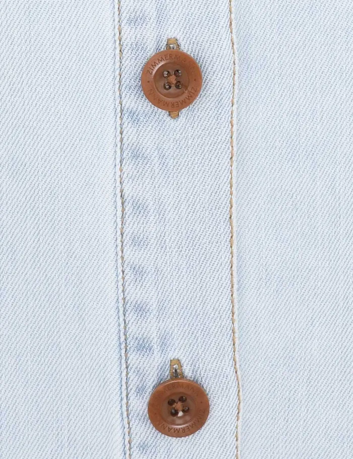 Women Zimmermann Tops Tallow Denim Blouse Seaside