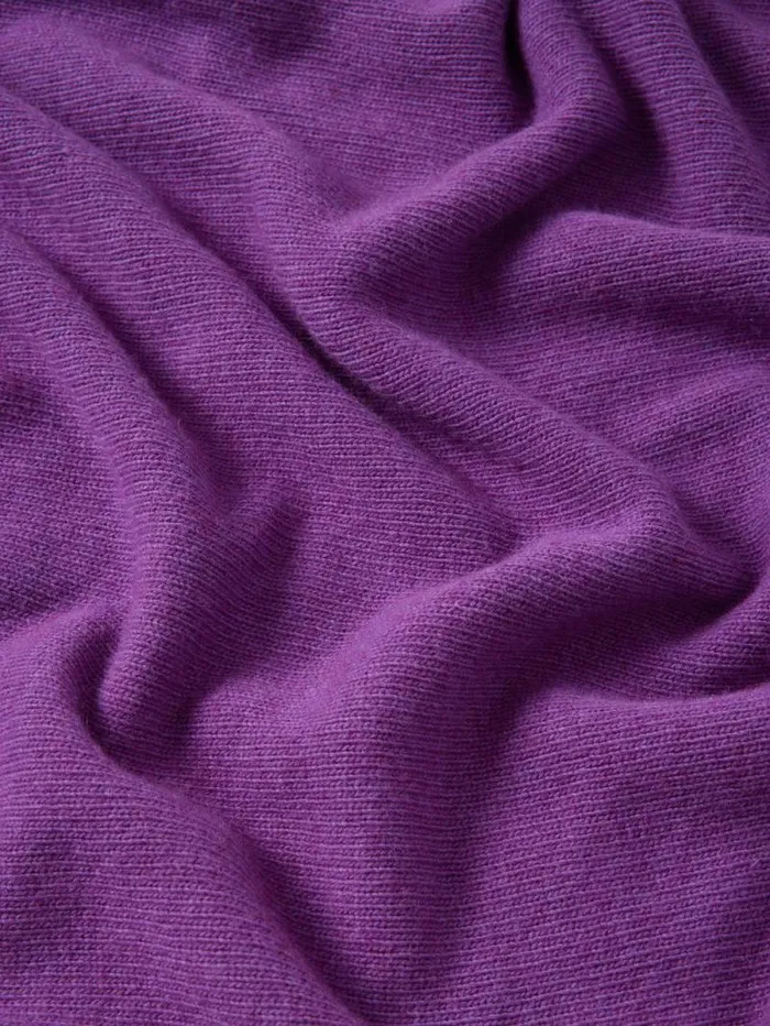 Wool Cashmere Blend Drape Poncho Purple Women Jigsaw Ponchos and Scarves