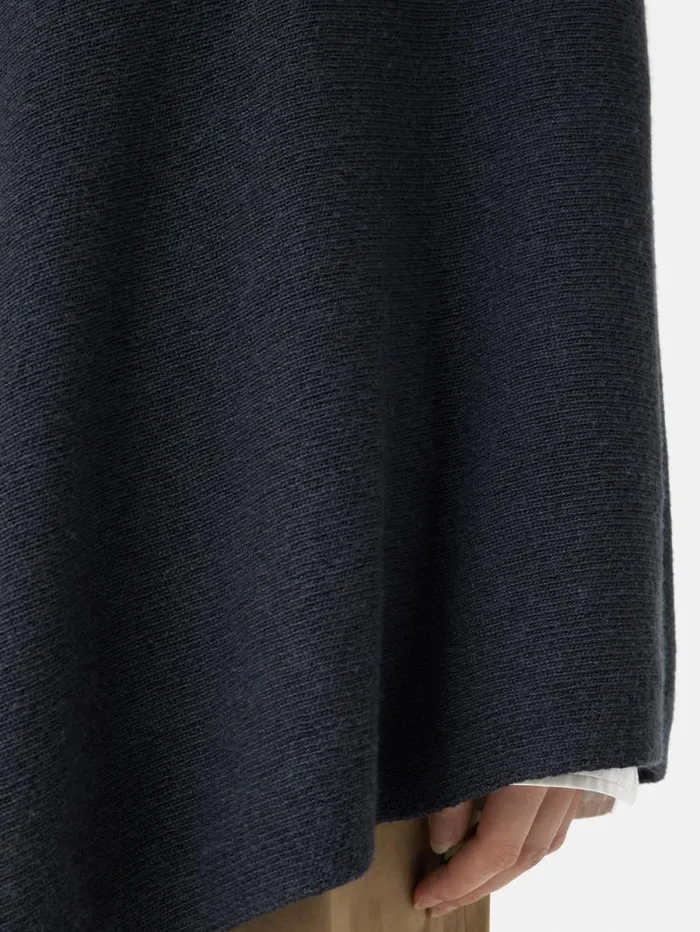 Wool Cashmere Blend Drape Poncho Slate Women Jigsaw Ponchos and Scarves