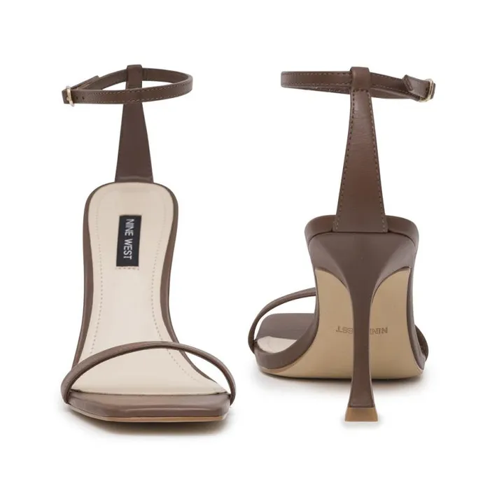 Yess Ankle Strap Sandals Brown Leather Women Nine West Sandals Yess Ankle Strap Sandals Brown Leather Women Nine West Sandals