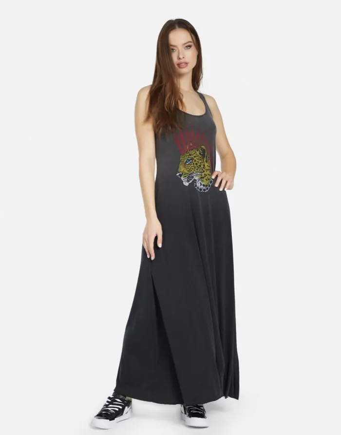 Zinnia Punk Leopard Jet Black Ombre Women Lauren Moshi Dresses
