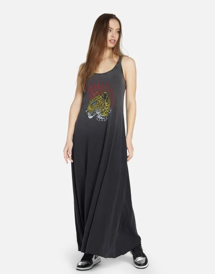 Zinnia Punk Leopard Jet Black Ombre Women Lauren Moshi Dresses